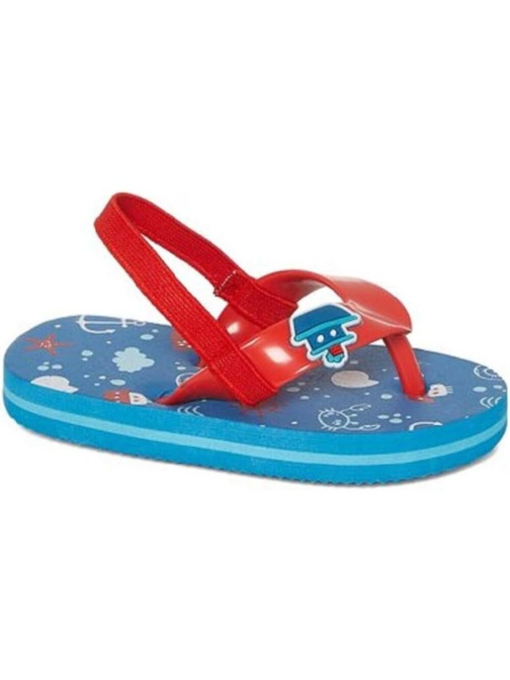 Zac & Evan Toddler/Little Boy Tugboats Flip Flops/Sandals, Size 9/10